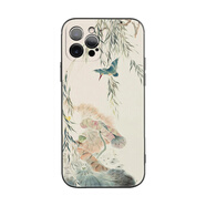 萬(wàn)浮生中國風(fēng)花鳥(niǎo)魚(yú)蟲(chóng)國畫(huà)寫(xiě)意適用iPhone15Promax菲林軟殼14plus蘋(píng)果13mini手機殼12防摔11 翠鳥(niǎo)蓮藕-液態(tài)炫酷黑殼 iPhone 6s Plus