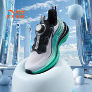 安踏兒童運動(dòng)鞋男大童鞋2025夏秋季新品網(wǎng)面透氣犟彈緩震氫跑2.0跑鞋 【夏氫跑】白/黑/熒光淺草綠-5 35
