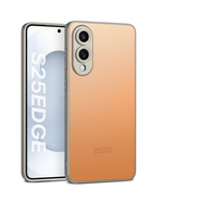 橙侖適用三星GalaxyS25Edge手機殼膚感AG純色簡(jiǎn)約保護套S25EDGE 【鈦灰】鈦霞橙 SM-S25Edge