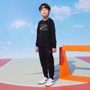 NIKE 3BRAND 耐克男女童衛(wèi)衣+褲子2件套2025兒童衛(wèi)衣長(zhǎng)褲套裝 正黑色 160 /76 【建議身高152-158cm】