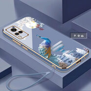 機旺馬感電鍍vivox60手機殼女新款vivo x60手機套中國風(fēng)硅膠x60pro軟殼 薰衣灰-b626平安福-送硅膠掛繩 vivoX60