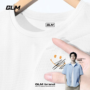 GLM敖瑞鵬代言冰絲t恤男夏季薄款青少年戶外運(yùn)動(dòng)吸汗速干短袖體恤 【網(wǎng)眼】白#簡約笑臉 3XL