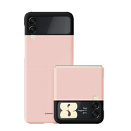 三星（SAMSUNG）【原裝品質(zhì)】優(yōu)惠韓國適用三星z flip4/3手機(jī)殼z flip4保護(hù)套純色 粉紅色 三星Galaxy Z Flip4