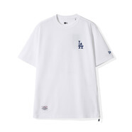 MLB潮牌穿搭 NY/LA背后經(jīng)典大標(biāo)設(shè)計(jì)男女情侶款T恤短袖 白色（尺碼偏大，女生建議選小1 S