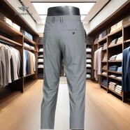 ANDSEEYOU 潮牌男士西褲 通勤夏季新款商務(wù)休閑西裝褲潮流英倫風(fēng)時(shí)尚長(cháng)褲子 灰色 32