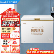 奧馬 BCD-218升雙溫冰柜 臥式家用銅管急凍柜速凍鮮肉柜茶葉冷柜冰箱 295升/單門(mén)/冷凍柜/一級能效