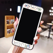 派欽適用于蘋(píng)果8plus鋼化膜7plus全屏se2彩膜iPhone6s可愛(ài)卡通7/8手機貼膜6p 軟邊毛怪鋼化玻璃膜 蘋(píng)果7plus/蘋(píng)果8plus大屏幕