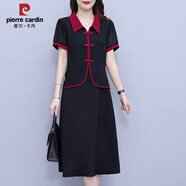 皮爾卡丹正式場(chǎng)合高端連衣裙2024女新款時(shí)尚氣質(zhì)夏裝貴夫人成套搭配兩件套 Wlv2194607061lhd 紅色假兩件 XL