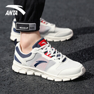 anta kids安踏男鞋跑步鞋體考休閑運動(dòng)鞋男青少年初中學(xué)生跑鞋男款鞋子 5512-21象牙白/墨水藍 42