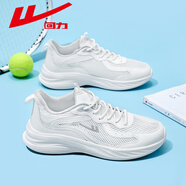 回力男鞋運動(dòng)鞋夏季新款網(wǎng)面透氣休閑鞋男士輕便時(shí)尚潮流跑步鞋男 白灰色|0802 【單網(wǎng)透氣】 41