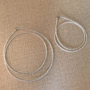 DL 1998胖東來(lái)同款白水晶項鏈白水晶極細鎖骨鏈女生短項圈通勤頸鏈休閑定 細款3mm白尖晶項鏈(70cm佛牌鏈)