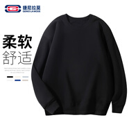GENIOLAMODE【敖瑞鵬代言】衛(wèi)衣男日系純色休閑圓領(lǐng)套頭上衣寬松舒適百搭長(zhǎng)袖