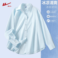 回力（Warrior）冰絲涼感襯衣女2025年夏季新款時(shí)尚潮流寬松舒適透氣百搭襯衫外套