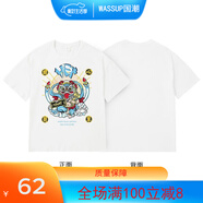 HEA開心簡單無所畏醒獅潮牌街頭寬松休閑個(gè)圓領(lǐng)情侶款短袖T恤顯瘦 白色 S