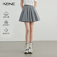 KBNE藍(lán)色短裙女設(shè)計(jì)感蓬蓬裙100%棉半身裙夏季新款A(yù)字裙氣質(zhì)半裙 藍(lán)色幾何 M