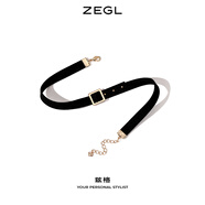 ZEGL黑色choker鎖骨鏈潮項(xiàng)鏈脖飾短款小眾 choker項(xiàng)圈