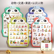 樂(lè)樂(lè)魚(yú)（leleyu）熊貓有聲掛圖早教學(xué)習(xí)機(jī)兒童玩具識(shí)字表墻貼男孩女孩生日禮物四張