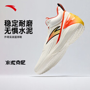 安踏KT籃球鞋男水泥克星耐磨湯普森戶外防滑減震學(xué)生實戰(zhàn)氣墊運動鞋子 【進(jìn)擊5 BM】白/火焰橙紅-1 41