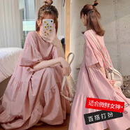 以純YISHION孕婦裝連衣裙新款夏天長裙子韓版歐美風(fēng)時尚辣媽大碼連衣裙夏季 粉紅色 3XL