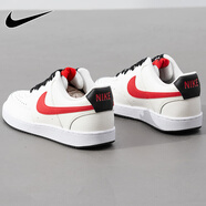 耐克（NIKE）低幫運(yùn)動(dòng)鞋男鞋子 皮面空軍一號(hào)板鞋耐磨防滑休閑鞋ins潮鞋滑板鞋 DM1187-101/帆白/大紅勾 40 【建議腳長(zhǎng)25厘米】
