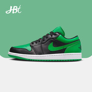 耐克（NIKE）【潮】男女鞋Air Jordan aj1低幫侶休閑防滑耐磨透氣運(yùn)動籃球鞋 553560/553558-065黑綠 38.5