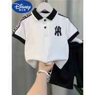 迪士尼（Disney）男童夏裝polo衫短袖套裝2025新款中小童兒童兒童節(jié)禮物 官方旗艦110cm