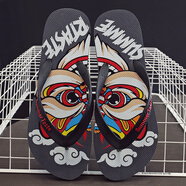 昌祥回力人字拖男女ins潮夏季男外穿時(shí)尚網(wǎng)紅沙灘夾板拖鞋防滑情侶涼拖鞋 醒獅-灰色 44-45 L(建議腳)