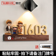 言標玩偶門(mén)牌號碼牌家用入戶(hù)門(mén)定制小區公寓出租屋創(chuàng  )意個(gè)性立體數字可 金色號碼+一家三口B款+黑色蝙蝠 29點(diǎn)5x10cm