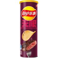樂事（Lay's）無限薯片 黑椒牛扒味 104g 罐裝 膨化食品  零食 休閑食品