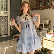 COLORFUL GEMS韓系顯白文藝短裙海邊氛圍小清新連衣裙 圖片色 S