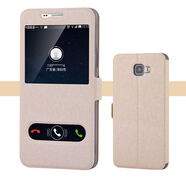 遨空三星Galaxy A9000手機殼A9100保護套A900F/A96/A9100皮套 蠶絲炫系列土豪金