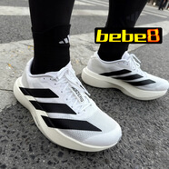 阿迪達斯 （adidas）bebe8 adidas adizero男女休閑跑鞋 長跑跑步鞋 馬拉松 EVO白黑JH6206 46