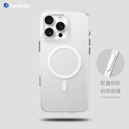 Sanlinba帶拍照按鍵新款AG磨砂透明磁吸手機殼電容按鍵適用蘋果iPhone16ProMax/16e全包MagSafe防摔保護套 AG磨砂透明（硬背軟邊） iPhone 16 Pro Max