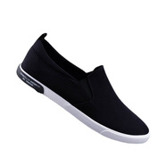 獵友（LeYo）男士薄款男鞋潮流百搭懶人鞋一腳蹬夏季休閑鞋舒適老北京布鞋 黑色6200 單層 39