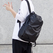 哇吲（WOW-IN）原創(chuàng  )小眾書(shū)包男通勤輕便休閑雙肩包大容量電腦旅行登山背包女 790B黑色(標準)放14寸