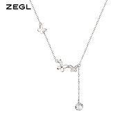 ZEGL 蝴蝶飛繞流蘇項鏈紀念日生日禮物送女友首飾新款禮物