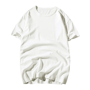 雅鹿夏季涼感冰絲薄款藍色短袖男士T恤純色半袖莫代爾彈力打底衫體恤t 白單件 M 建議70-100斤