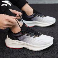 anta kids安踏男鞋毒刺5代運動(dòng)鞋夏季網(wǎng)面透氣體考跑鞋男士減震跑步鞋男款 5552-6象牙白/黑【毒刺5.0】 39