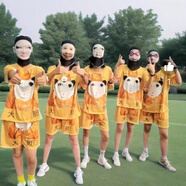 雷姆汀親子兒童搞笑大膽龍圖印花T恤套裝薄款男女短褲潮流半袖 主圖款 155 XXS     45-65斤