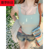 鄂爾都市牧王吊帶背心女2025新款夏季帶胸墊美背外穿雙肩帶純棉打底上衣感 薄荷綠【獨(dú)特精致吊帶/打底衣/平 S (80-95斤)