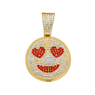 胖東來(lái)同款勾芡美式項鏈嘻哈滿(mǎn)鉆蝴蝶吊墜鑲鉆古巴rapper男孩歐美 金色愛(ài)心眼睛