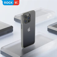 洛克（Rock）適用蘋(píng)果16手機殼iPhone15ProMax磨砂硅膠15plus磁吸保護套14max 半透灰舒適膚感不留指紋氣囊抗 iPhone16pro