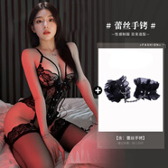 朵立娜qqny情趣內(nèi)衣羞恥洞房性感房事戰(zhàn)袍夫妻刺激約會(huì)內(nèi)衣高檔調(diào)情睡衣 蕾絲綁帶連體衣 黑【送襪】+蕾絲手銬 均碼80-120情趣內(nèi)衣服方便老公吃純欲性暗示內(nèi)衣