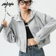 MJ STYLE插肩袖短款開衫外套女2025年秋季寬松休閑百搭運動風學生長袖上衣