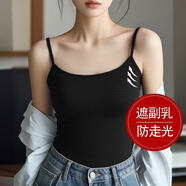 雪紡襯衫女2025夏季防曬開(kāi)衫外搭罩衫外套長(zhǎng)袖襯衣上衣背心兩件套 黑色背心 1件 S
