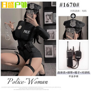 何佳功朱迪兔子衣服辣妹動(dòng)漫兔女郎兔子警官cos朱迪女警性感成人戰袍漫 黑色兔子警官套裝【帶帽子】 170 M