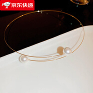 巴克樂(lè )樂(lè )韓國珍珠圓形幾何項圈時(shí)尚簡(jiǎn)約氣質(zhì)項鏈個(gè)性百搭項飾女 項圈-金色珍珠