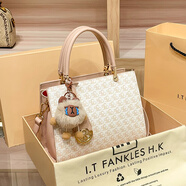 愛(ài)馬仕（HERMES）香港真皮生日禮物手提包2025新款母親節送媽媽單肩斜挎超火女包包 520米白送掛件專(zhuān)柜禮盒套裝