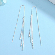 OFK新款9999純銀長(cháng)款流蘇耳線(xiàn)女韓版時(shí)尚氣質(zhì)感耳環(huán)顯臉瘦超仙 【三生三世】足銀耳線(xiàn)+送證書(shū) 9克【精品實(shí)心】?jì)H剩3對 手慢無(wú)