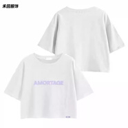禾回2025金智秀演唱會(huì)LightsLoveAction日本站周邊jisoo男女同款短袖T 露臍款-白色 S
